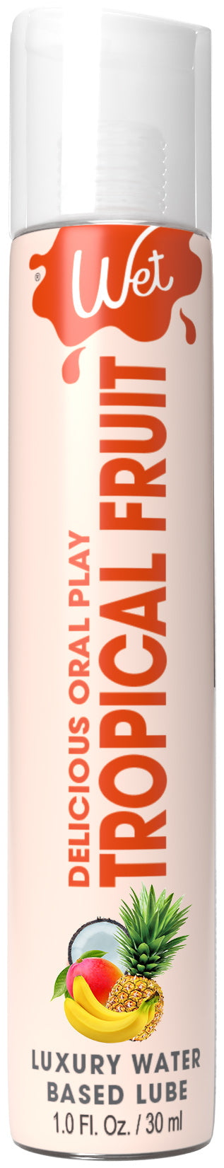 Wet Delicious Oral Play - Tropical Fruit - Waterbased Flavored Lubricant 1 Oz WT21533