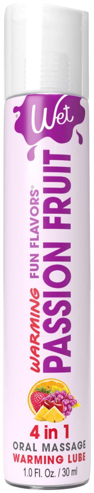 Wet Warming Fun Flavors - Passion Fruit - 4 in 1 Lubricant 1 Oz WT20412